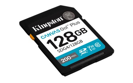 Kingston 128GB Canvas Go Plus Gen4 SD-kort, UHS-I, U3, V30, A2