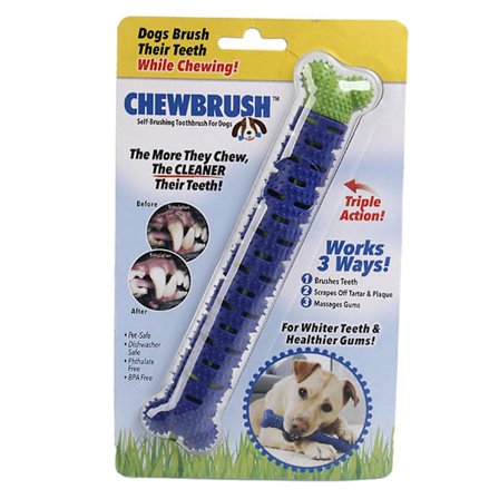 Selvbørstende tandbørste til hund, bidefast kæledyrslegetøj til lindring af angst til små/mellemstore/store hunde - WELLNGS