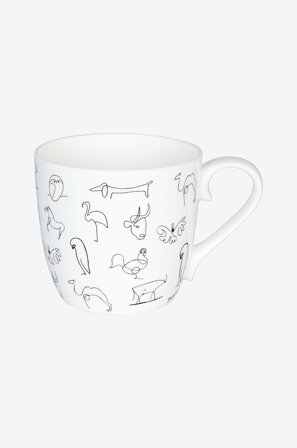 Könitz - Krus Picasso Animaux Picasso - Hvid - Kopper & krus - Fra Homeroom