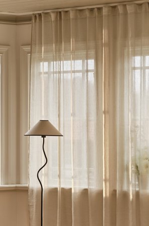 Jotex - Gardin Linmiks 1-lengde Ekstra Bred Linbeige - LINN - Kjøp Lingardiner hos Jotex