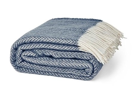 Elvang Hope-Ukraine Ullpledd 130x200 mørkeblå