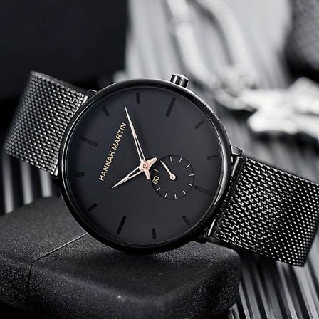 Svart Vanntett Klokker Personlighet Mote Populær Student Menn Kvarts Klokker