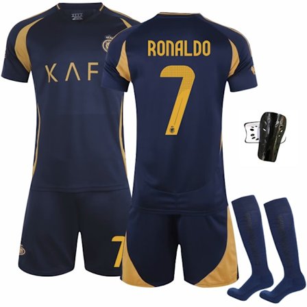2425 Riyadh Victory Bortatröja Ronaldo Fotbollströja Med Strumpor Skydd