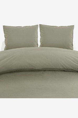 Borganäs of Sweden - Pussilakanasetti Percale Dubbel, 3 osaa - Vihreä - Pussilakanasetit - 220X210 - - Homeroom