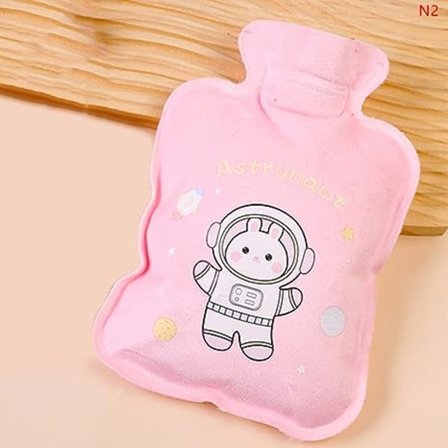 Mini varmeflaske, PVC varmeflaske for barn, varmtvannspose for smertelindring, kramper, rygg, nakke, føtter, 21*14,5CM