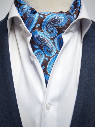John Henric Men's Brauner Paisley Krawattenschal Size Onesize