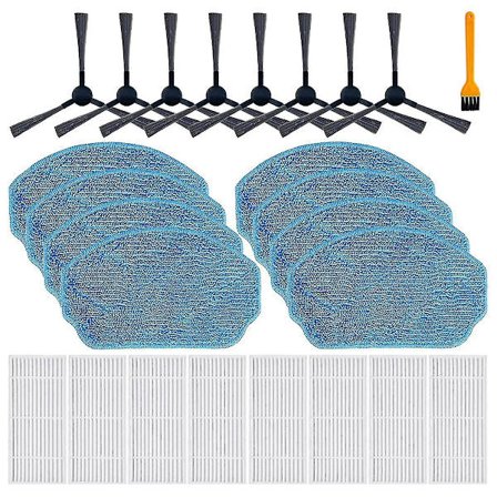 För GTTVO BR150/BR151 MANVINS G20, 2-i-1 Robotdammsugare Moppdynor Hepafilter Sidoborste Reservdelar