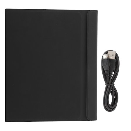 Avtagbart trådlöst tangentbord PU-läderfodral Inbyggd pennfack för iPad Pro 12,9 tum (svart)