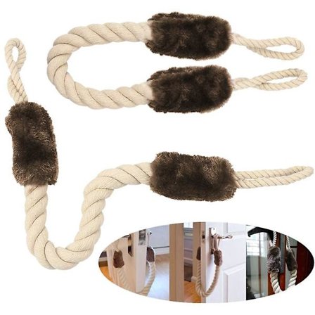 Dörrstopp med rep för husdjur - Anti-kläm, söt design