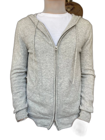 John Henric kashmir zip grå