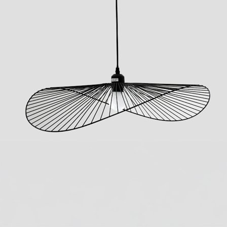 Musta metallinen riippuvalaisin, 61x58x14cm