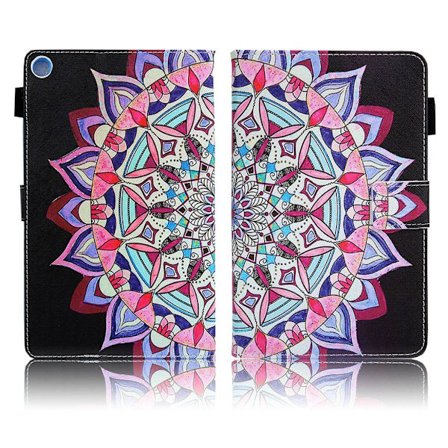 Samsung Galaxy Tab A 8.0 (2019) elegantti kuviollinen nahkainen kotelo - Mandala