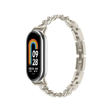 Metallarmband kompatibelt med Xiaomi Mi Band 8/9/10 - Stilrent armband i rostfritt stål Starlight