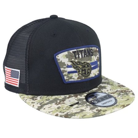 New Era - NFL Svart trucker Keps - Tennessee Titans NFL21 Salute To Service 9FIFTY Black/Camo Trucker @ Hatstore