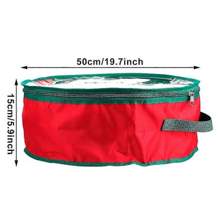 Julkrans Förvaringsväska Jul Dragkedja Behållare Organisatör Användbar