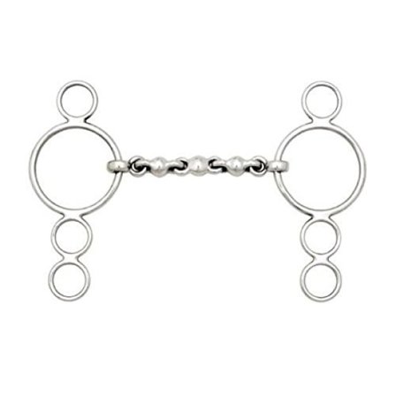 Lorina Waterford 3 Ring Horse Dutch Gag 5.5in Silver