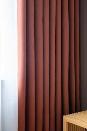 Hasta - Pimentävä verho Dokie - Punainen - Pimennysverhot - 250 - - Homeroom