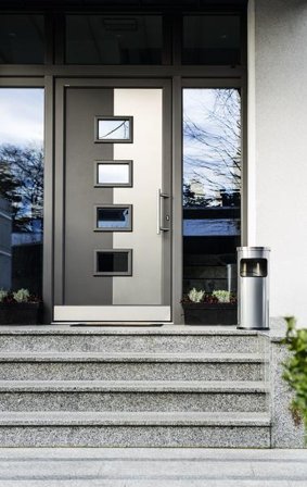 DURABLE Papierkorb Safe mit Ascher rund silber