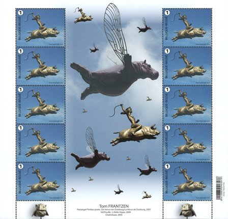 Belgien - Billedhugger Tom Frantzen - Postfrisk ark