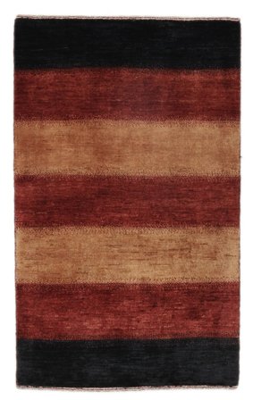 Tapis Loribaft Fine 79X124 Noir/Rouge Foncé (Laine, )