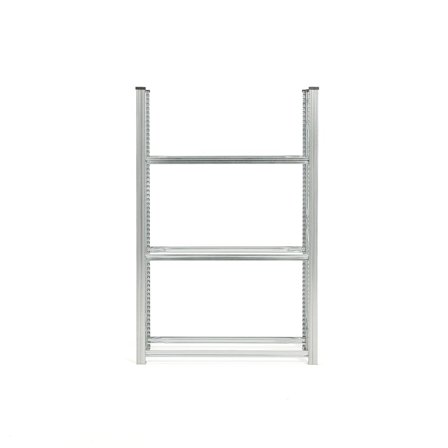 Tyre rack TRANSFORM, basic unit, 3 levels, 2000x1200x400 mm