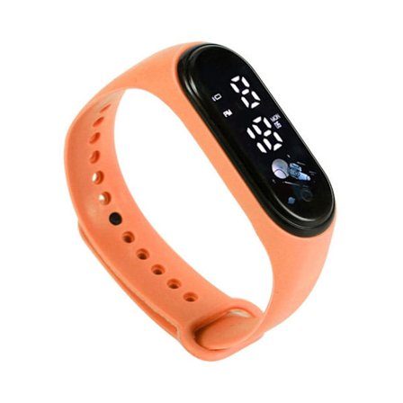 Student Electronic Watch Digital Watch ORANGE