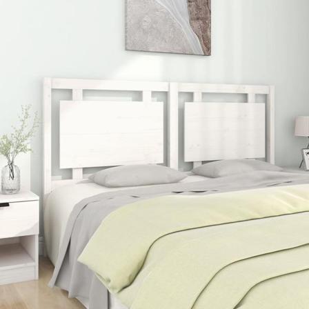 Vidaxl Sänggavel Vit 165,5x4x100 Cm Massiv Furu Vit