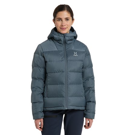 Haglöfs Bield Down Hood Women Steel Blue - Dam - Dunjacka - L