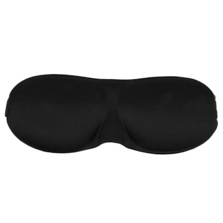 3D-nukkumaski / silmänaamari / side - musta