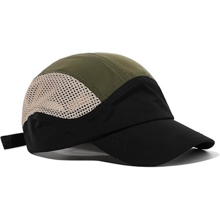 5-panels baseballkeps i nylon med kort skärm, löparkeps i mesh, lätt keps med böjd skärm, unisex keps med UV-skydd-FY