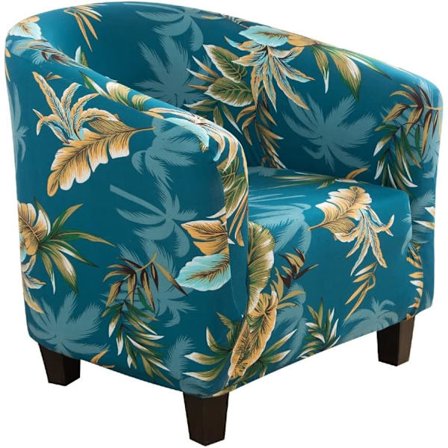 Stretch Chesterfield fåtöljöverdrag med blommönster 1 sits, ZQKLA