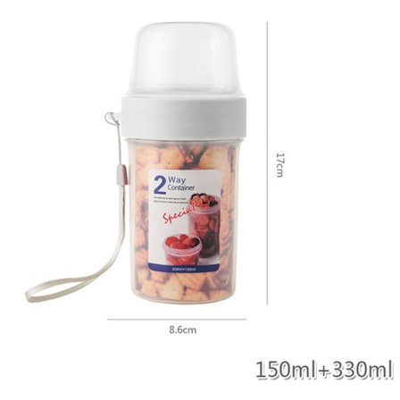 Frukost Havregryn Spannmål Nöt Yoghurt Sallad Cup Seal Container Sa