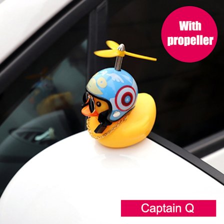 Lille Gul Andebil Ornamenter Motorcykel Windbreaker Andebil