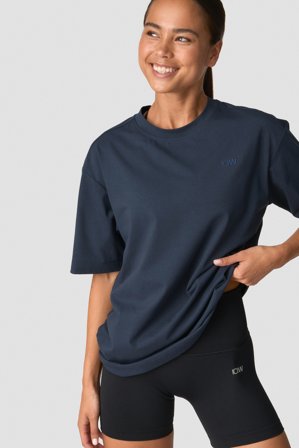 ICANIWILL - Everyday Cotton T-shirt Navy - Dames - sportkleding van ICIW