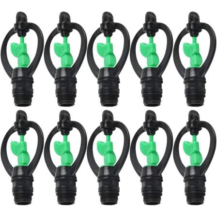 10 stk. Plastsprinklerdyse G1/2in Spray Sprinkler Sommerfugle Regnformet Dyse til Plæne Have Drivhus Landbrugsvanding