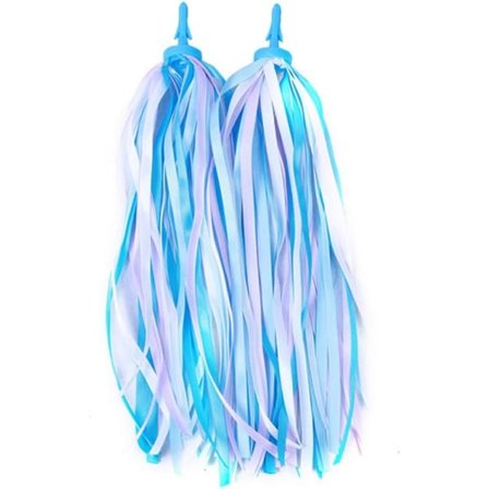 Regnbågsfärgade cykelband för barn, 2 st färgglada handtagsgrepp med tofsar för flickor och pojkar