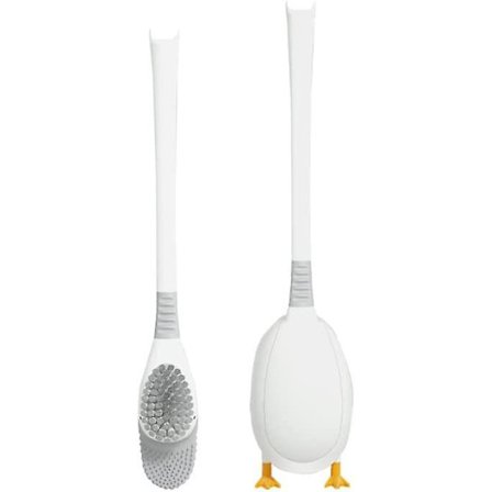 Toilet Brush,bathroom Toilet Bowl Brush With Holder,durable Silicone Brush For Deep Cleaning