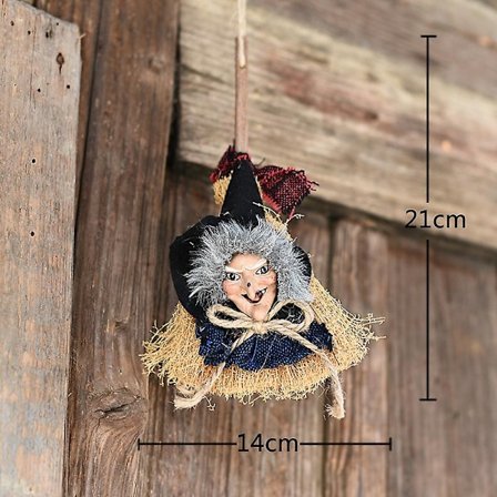 Halloween Dekorationer Häxans Kvast Hängande Ljussträngar Fest Barnrum Hängande Dekorationer