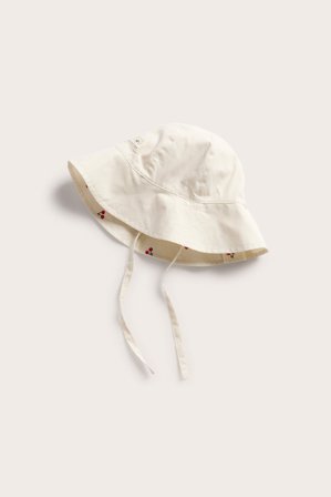 Kappahl | Dwustronny kapelusz przeciwsłoneczny w wiśnie Beżowy 48/50 | Dziecko