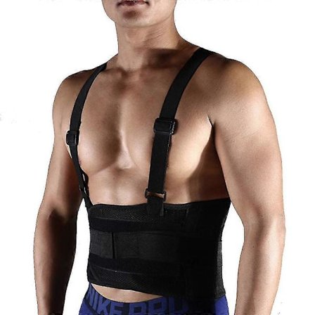 Nytt produkt, Arbeidsryggstøtte med avtakbare selestropper, tung løfting, sikkerhetsbelte for beskyttelse mot ryggsmerter - xl