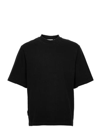 Distressed Tee Short Sleeve T-shirts Short-sleeved Musta HAN Kjøbenhavn