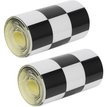 2 kpl 3 tuuman mustavalkoista ruutukuvioista tarraa autoon, moottoripyörään tai pyörään