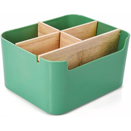 Puinen työpöydän säilytyslaatikko, monikäyttöinen toimistotarvikkeiden järjestäjä