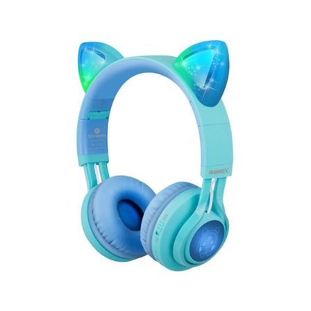 Bluetooth-hörlurar för barn Trådlösa hörlurar med mikrofon för iPhone Blå YEMAESRE