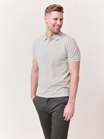 MATCH - Morgan pique - Redford - Str. XXL - Herre - T-skjorter & Piqué - Grå - 80% bomull, 20% polyester