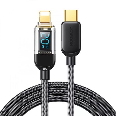 Joyroom USB-C till Lightning Kabel med Display 20W, 1.2m - Svart