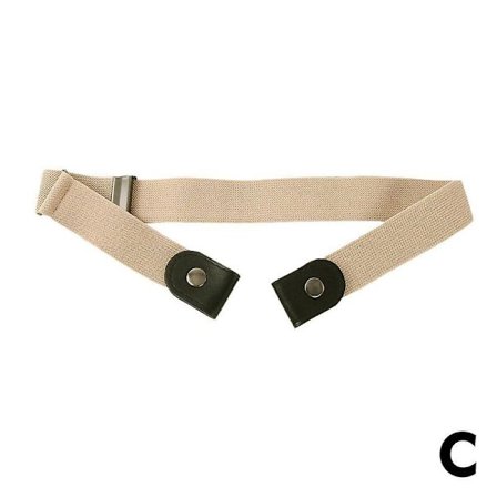 Koreansk Mode Jeans Bukser Kvinder Elastisk Sømløs Læder Taljebånd Usynligt Dovent Taljebælte