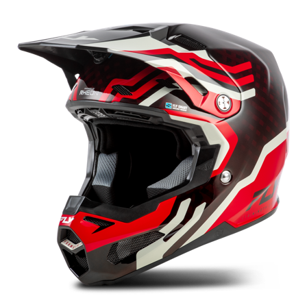 Crosshelm FLY Racing Formula S Carbon Byte V26 Rot Carbon/Rot/Grau S