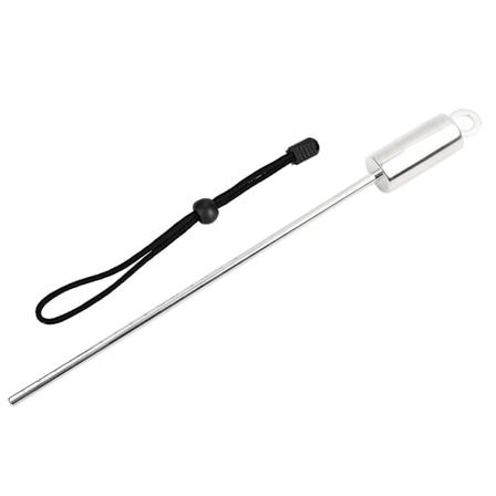 Fargerik Dykkerstang i Rustfritt Stål med Lanyard (Svart)
