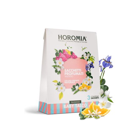 HOROMIA Sacchetti Profumati Riso Profumato Baby Talco 3pz - Prodotti bucato